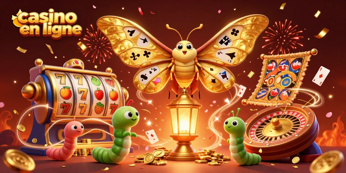 Explore le monde du casino en ligne avec une illustration captivante de la chance.