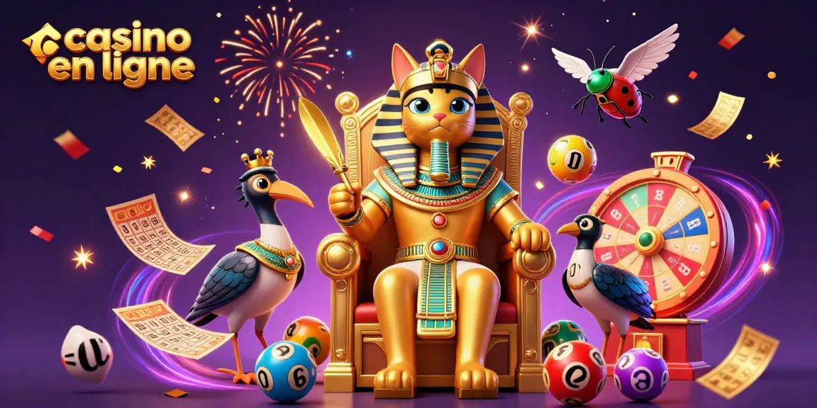 Un jeu de casino en ligne captivant avec un pharaon égyptien et des éléments de loterie dynamiques.