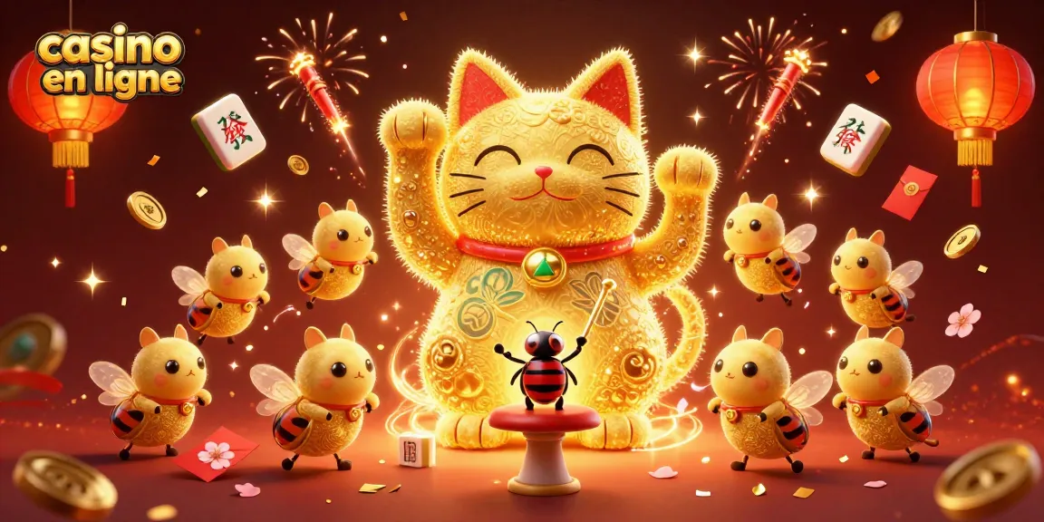 Les joueurs explorent un casino en ligne vibrant avec un chat chanceux dans une scène féérique.