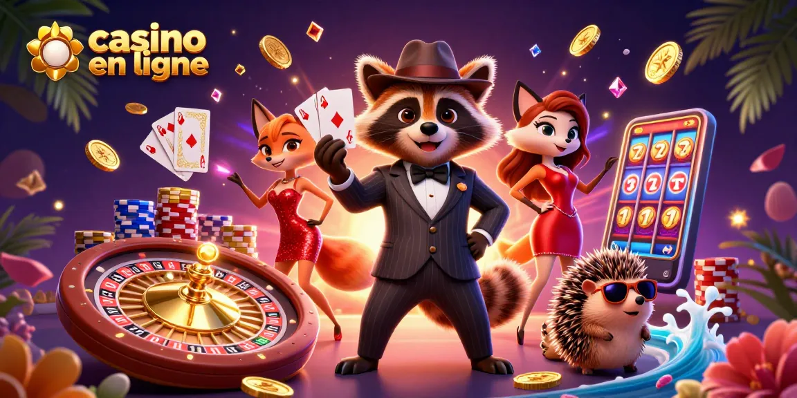 Jouez au casino en ligne avec des personnages animés et des éléments de jeu palpitants.