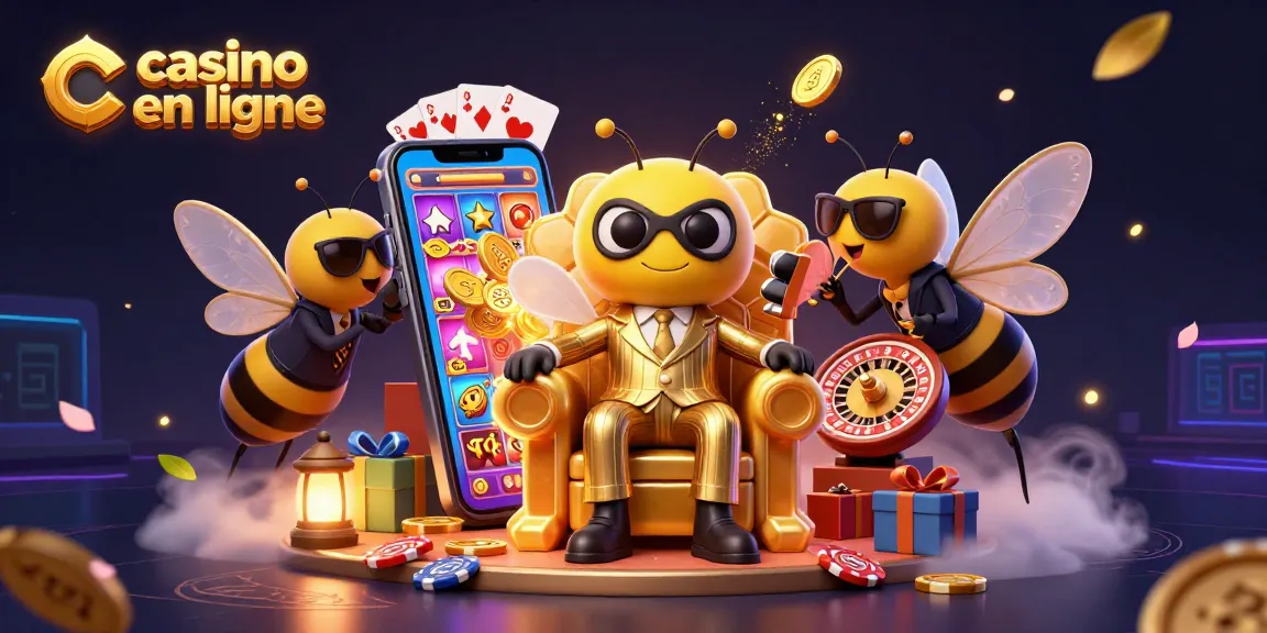 Plongez dans le monde du casino en ligne avec cette illustration 3D captivante.