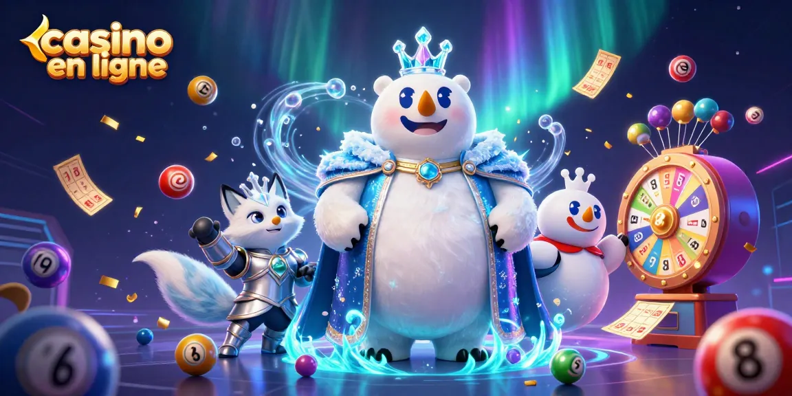 Jouez au casino en ligne avec le roi des glaces et le renard argenté dans un monde de loterie coloré.