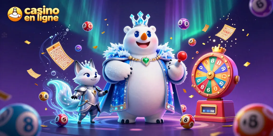 Jouer sur un casino en ligne avec une illustration captivante de personnages et d'éléments de jeu en pleine action.